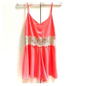 Pink and Lace romper